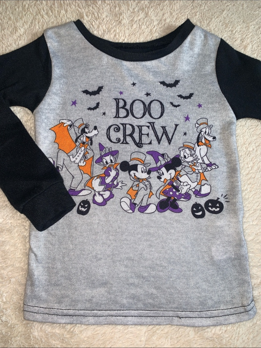 Disney Halloween Boo Crew Pajama Top Shirt 4 EUC